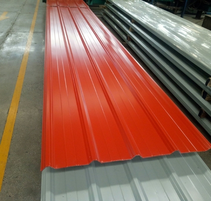 PPGI corrugados colorem a placa galvanizada pintada das telhas de telhado do metal da placa zinco revestido