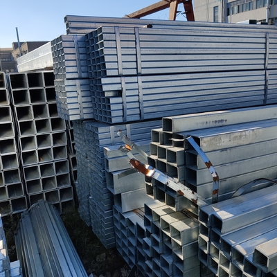 Cimento revestido Q215b Q235b tubo de aço galvanizado quadrado retângulo 2,5 polegadas 3 polegadas