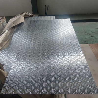 T6 Grau 1050 1100 5052 6061 7075 Chapa de alumínio padrão em relevo para decoração de construção Chapa de alumínio