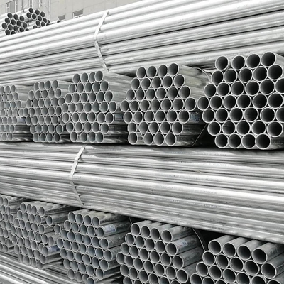 Tubo de aço galvanizado de secção oca Tubo de aço galvanizado ERW GI 6m comprimento BS1139 EN39