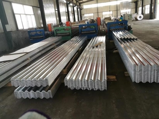 0.5 mm Espessura Chapas galvanizadas onduladas 1220*2440mm G550 SGCC Chapa de telhado