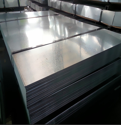 A653 SGCC Sgch Metal revestido de zinco Chapa de aço galvanizado 0,3 mm-2 mm Espessura 4X8 Z60g Z80g JIS G3321